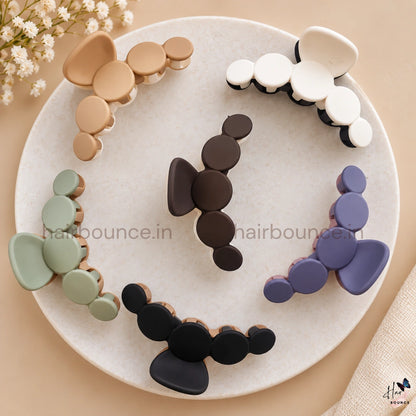 Dual Colour Dotted Hair Claw - Medium