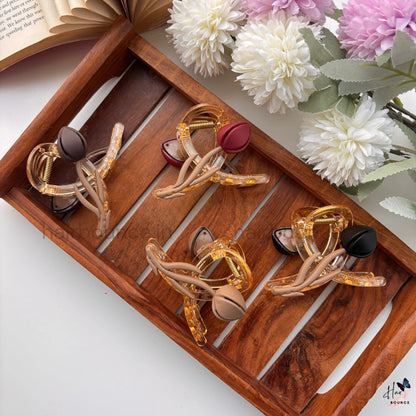 Nude Shade Tulip Twist Hair Claw - Large