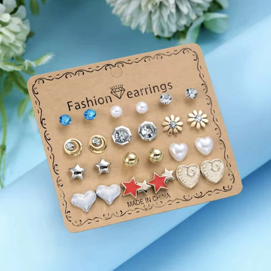 Starlit Charm Multi-Stud Earring Set