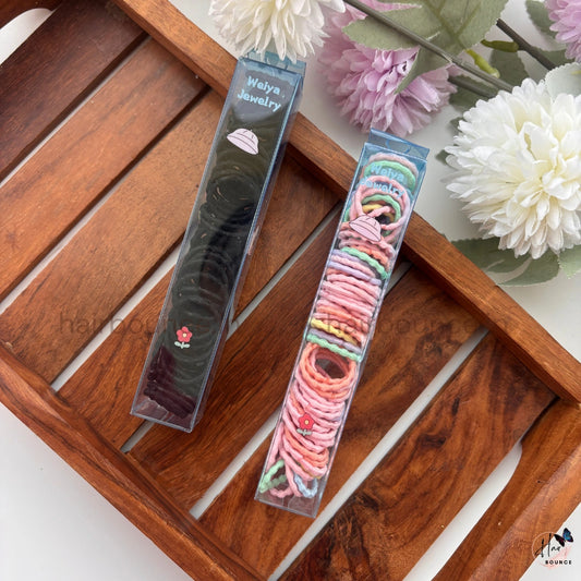 Soft Stretch Hair Ties Set – Pack of 50