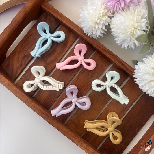 Pastel Bow Knot Hair Claw – Medium