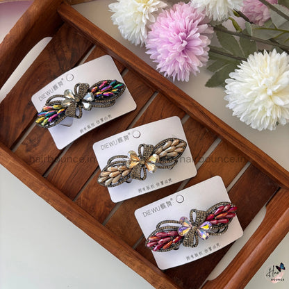 Crystal Flutter Center Clip