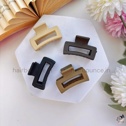 Mini Rectangle Matte Hair Claw – Small