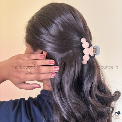 Dual Colour Dotted Hair Claw - Medium