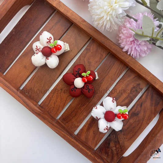 Cherry Blossom Fabric Alligator Hair Clip