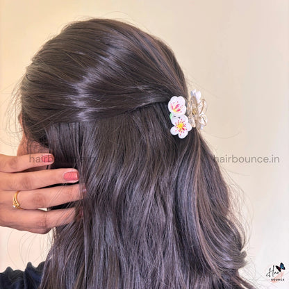 Ceramic Flower Hair Claw - Small