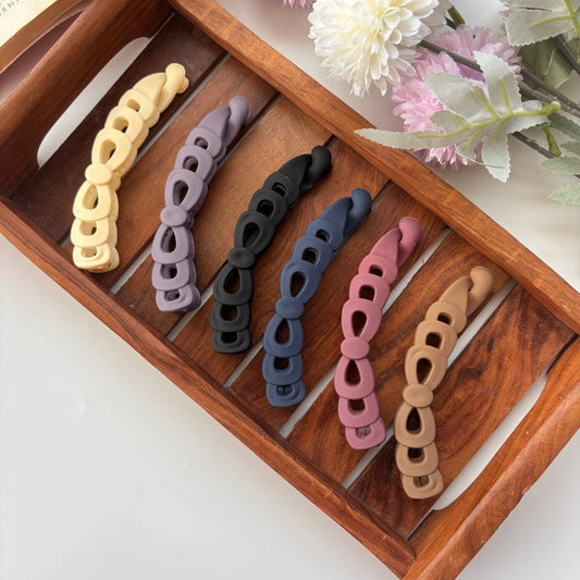 Elegant Loop Matte Banana Clip - Large