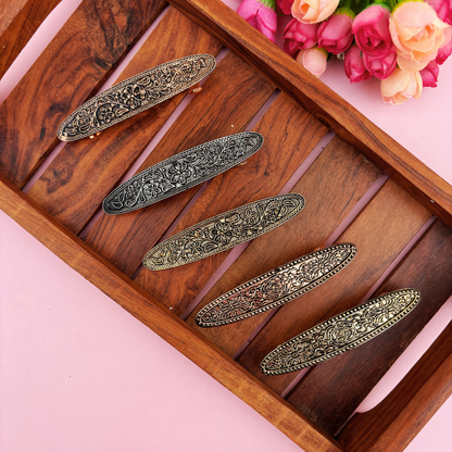 Floral Charm Metal Center Clip