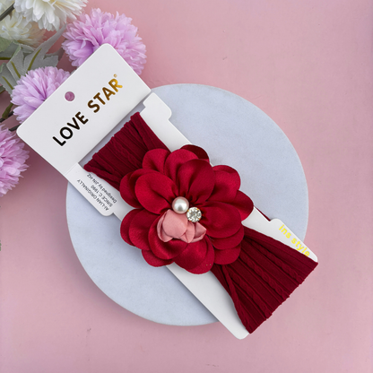 Pearl Shine Bloom  New Born Headband