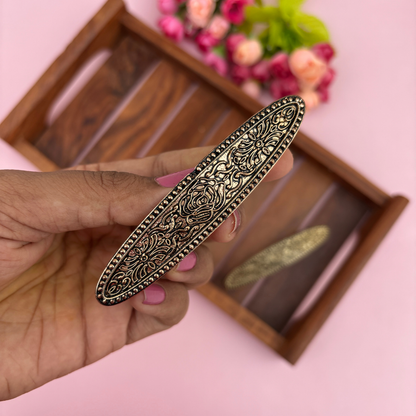 Floral Charm Metal Center Clip