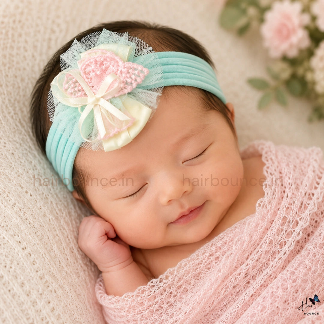 Sweet Butterfly Lace Newborn Baby Nylon Headband