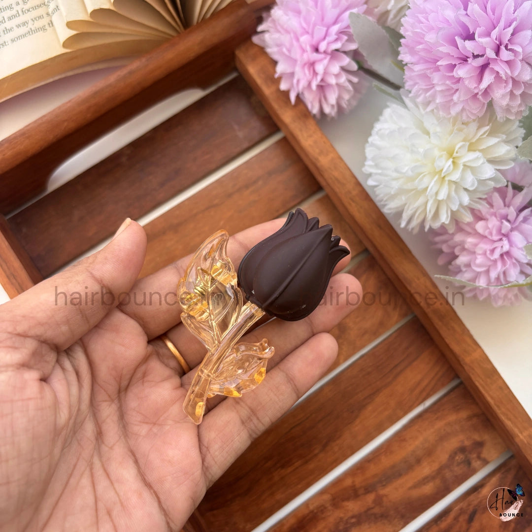 Golden Bloom Tulip Hair Claw – Medium