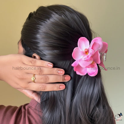 Luxe Petal Orchid Hair Claw - Large