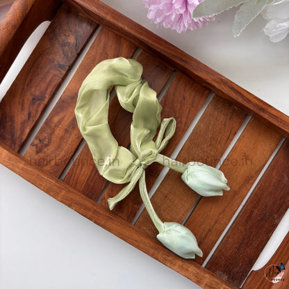 Lovely Tulip Fluffy Scrunchie - Organza