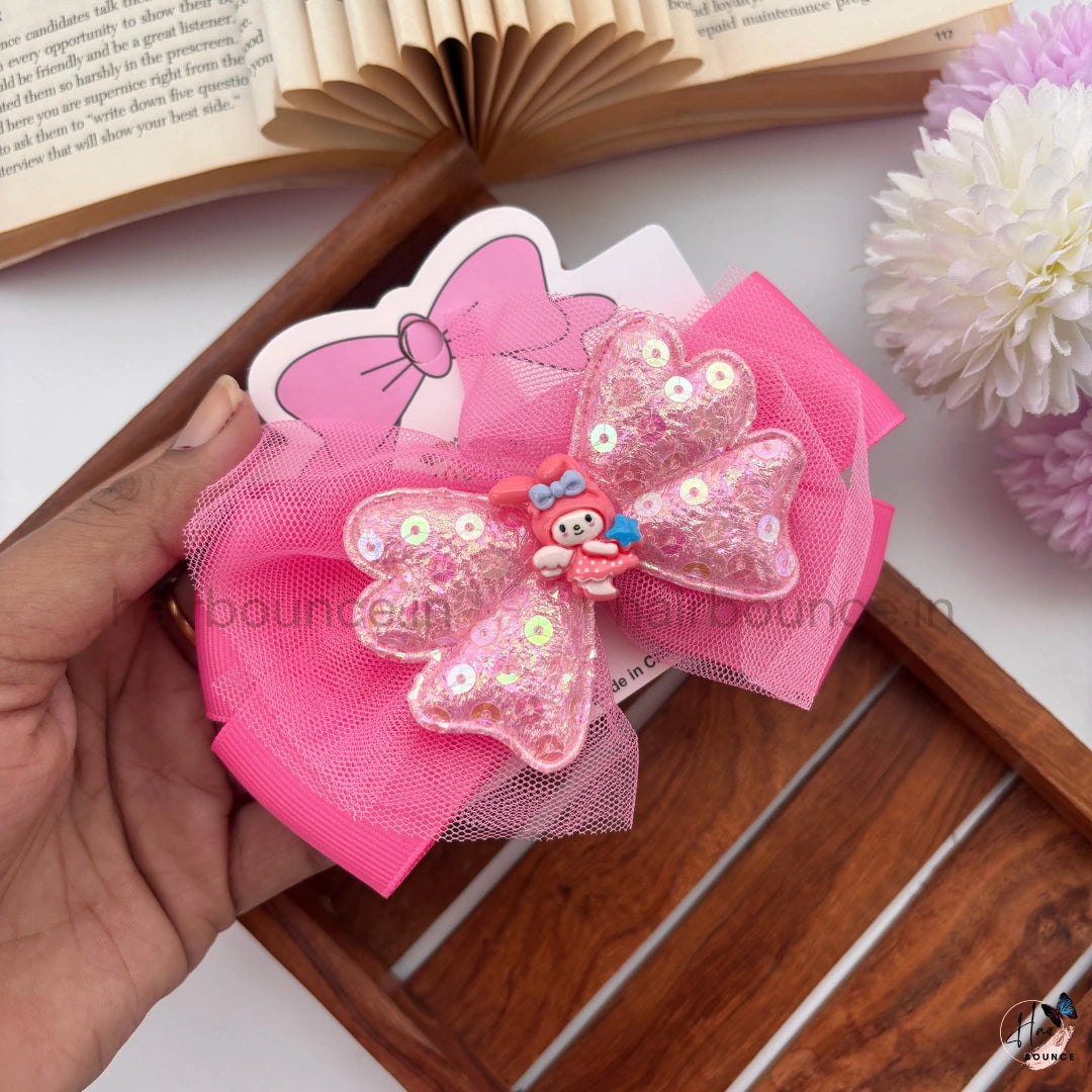 Sparkle Butterfly Character Bow Alligator Clip