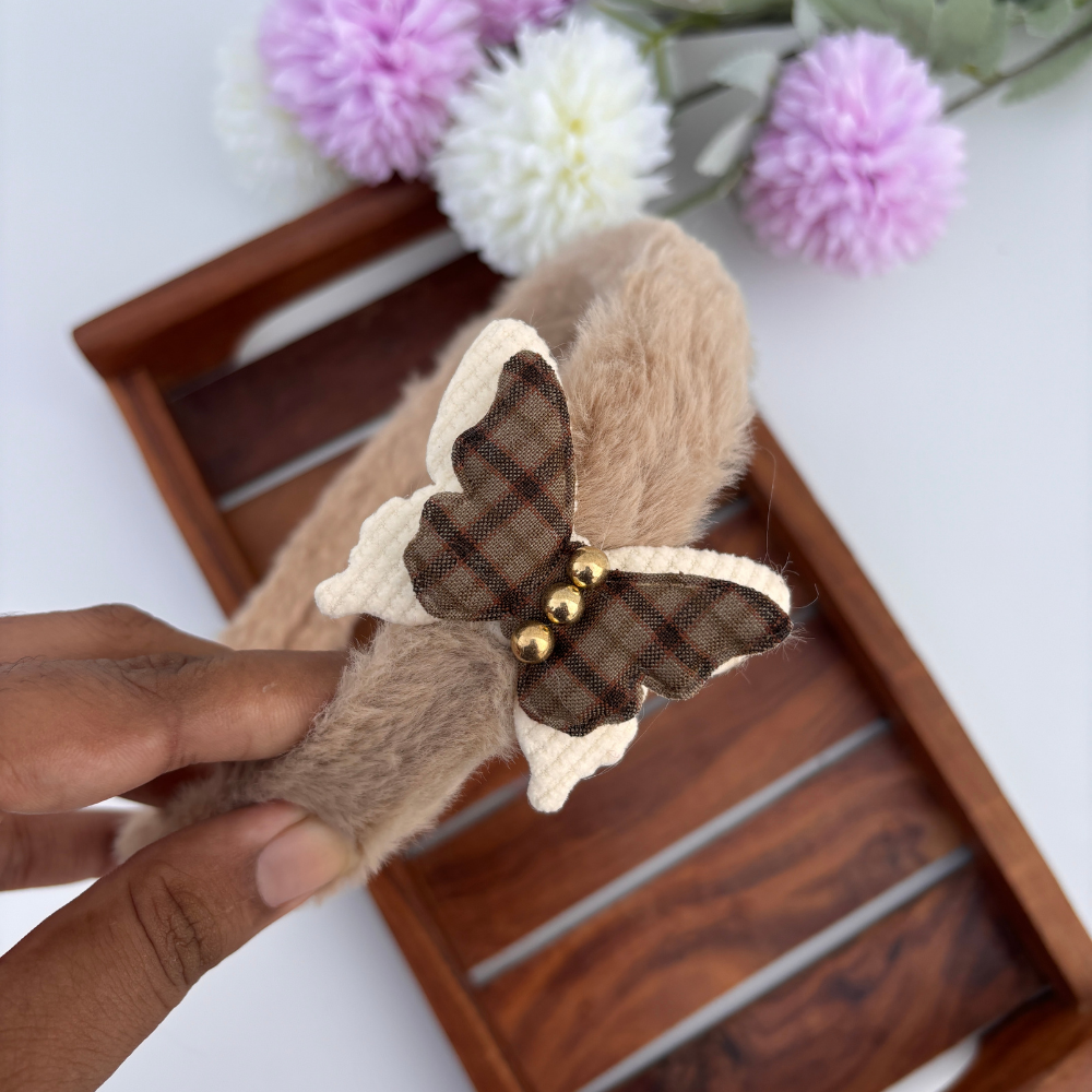 Autumn Butterfly Furry Headband