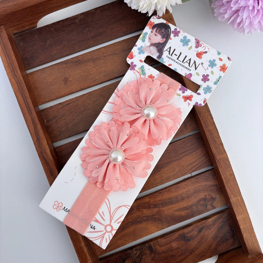 Sunflower Double Flower Newborn Headband