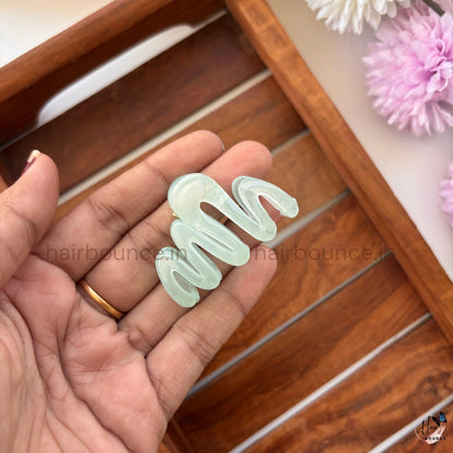 Transparent Mini Zig Zag Hair Claw – Small
