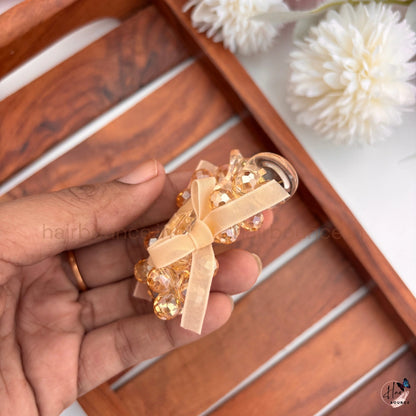 Crystal Bow Mini Hair Claw – Small
