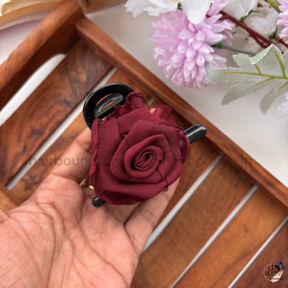 Velvet Rose Bloom Hair Claw – Medium