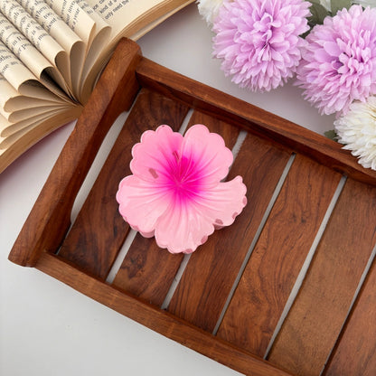 Hibiscus Shinny Flower Hair Claw - Large