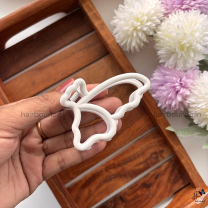 Colourful Butterfly Outline Hair Claw - Medium