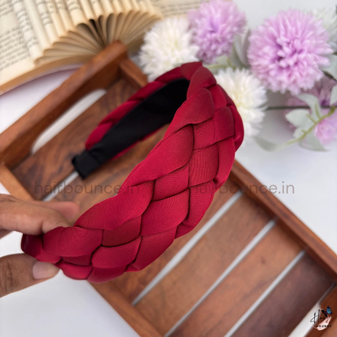 Royal Weave Braided Padded Headband for Women & Girls – Premium Wide Hair Band