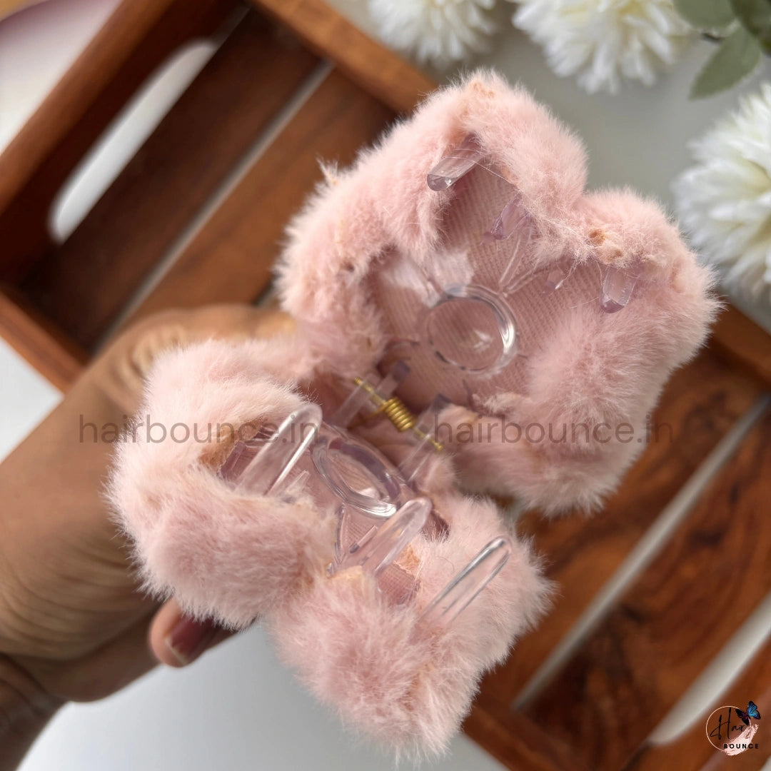 Soft Fluffy Fur Hair Claw - Large