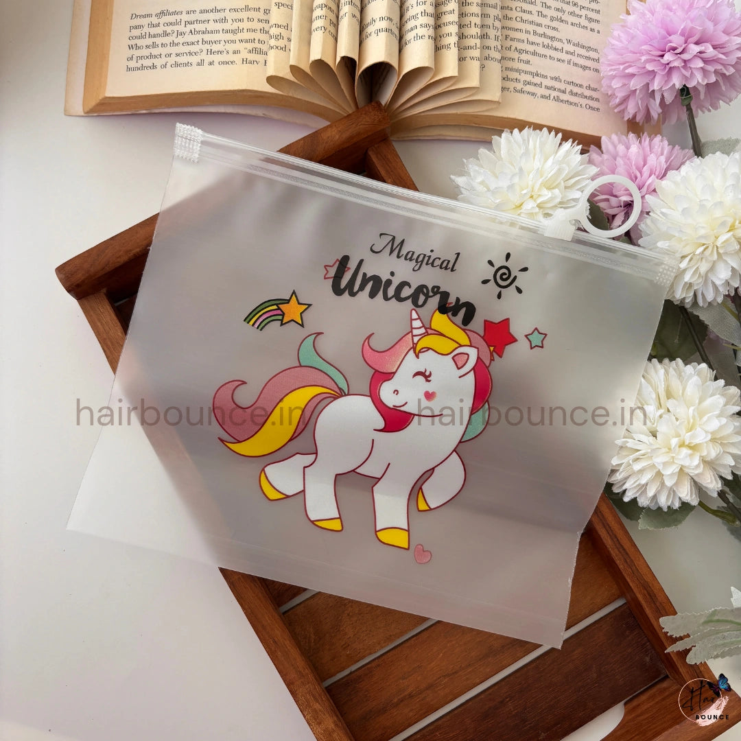 Cute Cartoon Zip Lock Storage Pouch – Waterproof Multipurpose Organizer