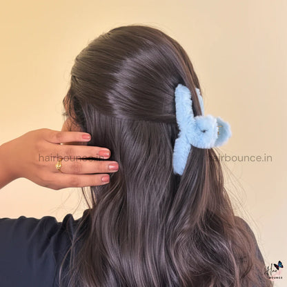 Soft Faux Loop Fur Hair Claw - Large
