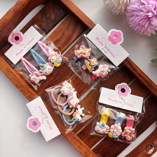 Unicorn Dreams Kids Hair Accessories Set - Assorted Colours & Toys