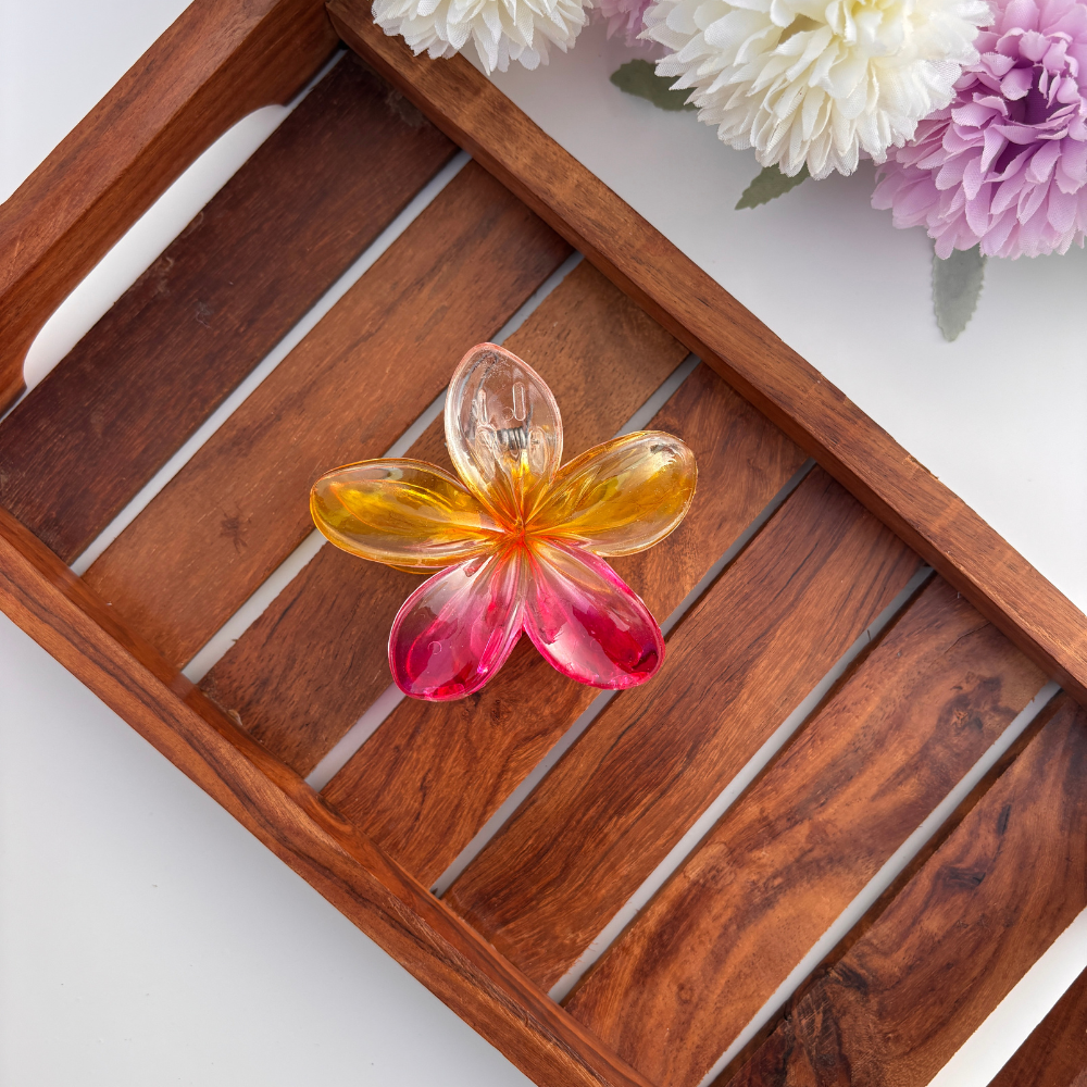 Tropic Glow Ombre Flower Hair Claw – Large