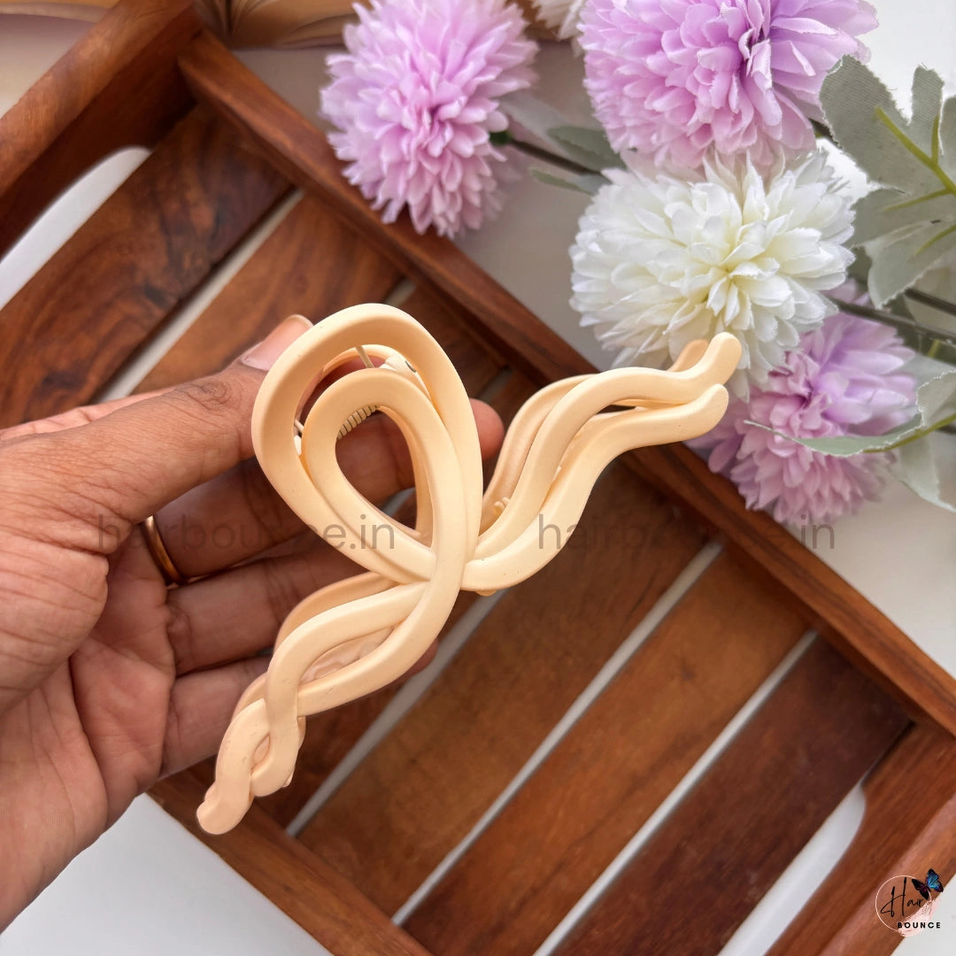 Matte Ribbon Twist Hair Claw – Extra Large