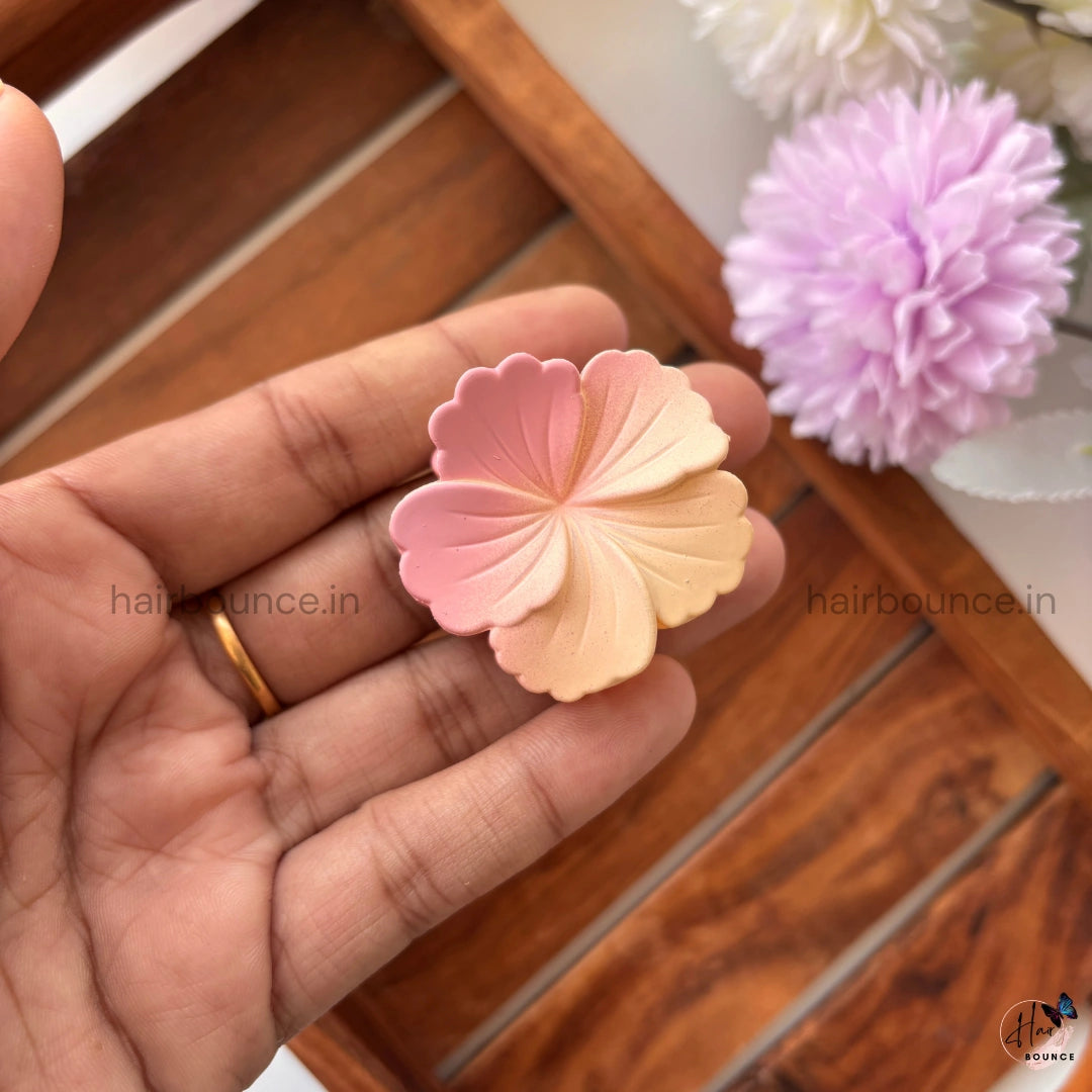 Dual Shade Hibiscus Hair Claw – Small