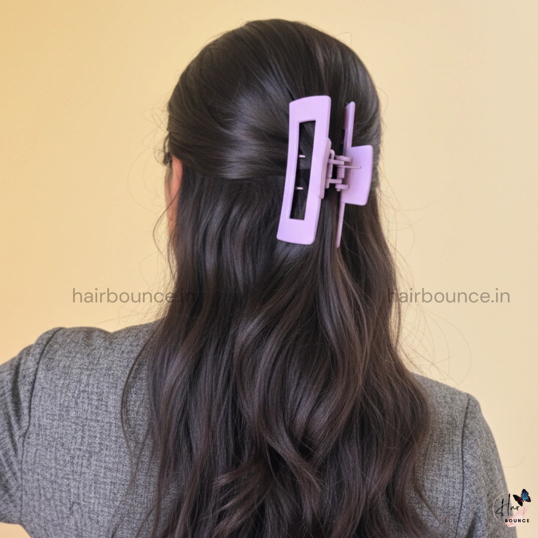 Matte Rectangle Hair Claw - Large