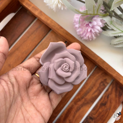 Matte Rose Bloom Hair Claw – Medium