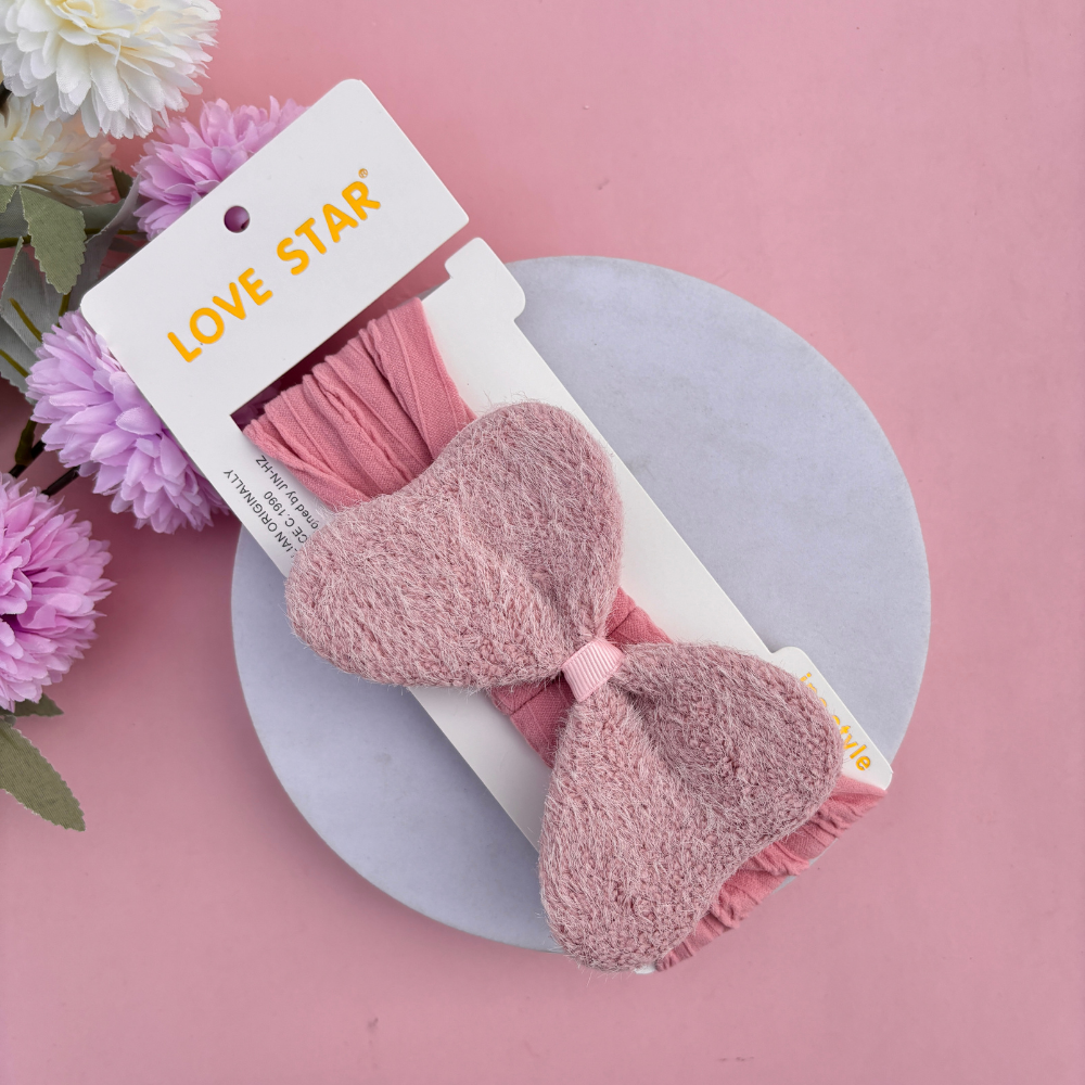 Fuzzy Mickey Bow New Born Headband