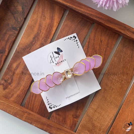 Gold-Edged Crystal Centre Clip