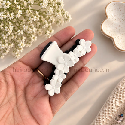 Dual Colour Loop Flower Hair Claw - Medium