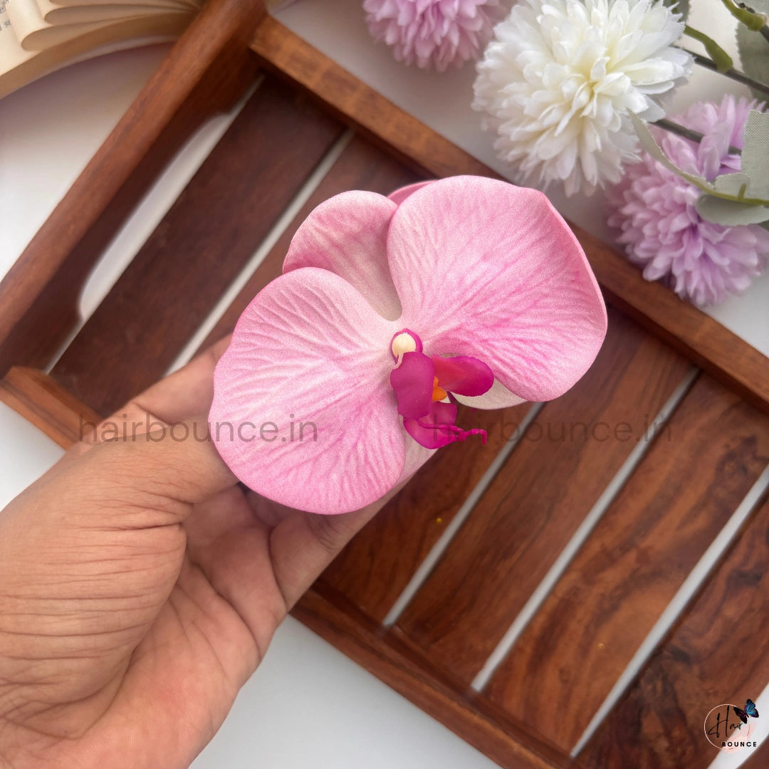 Orchid Bloom Hair Claw – Luxe Floral Edition / Large