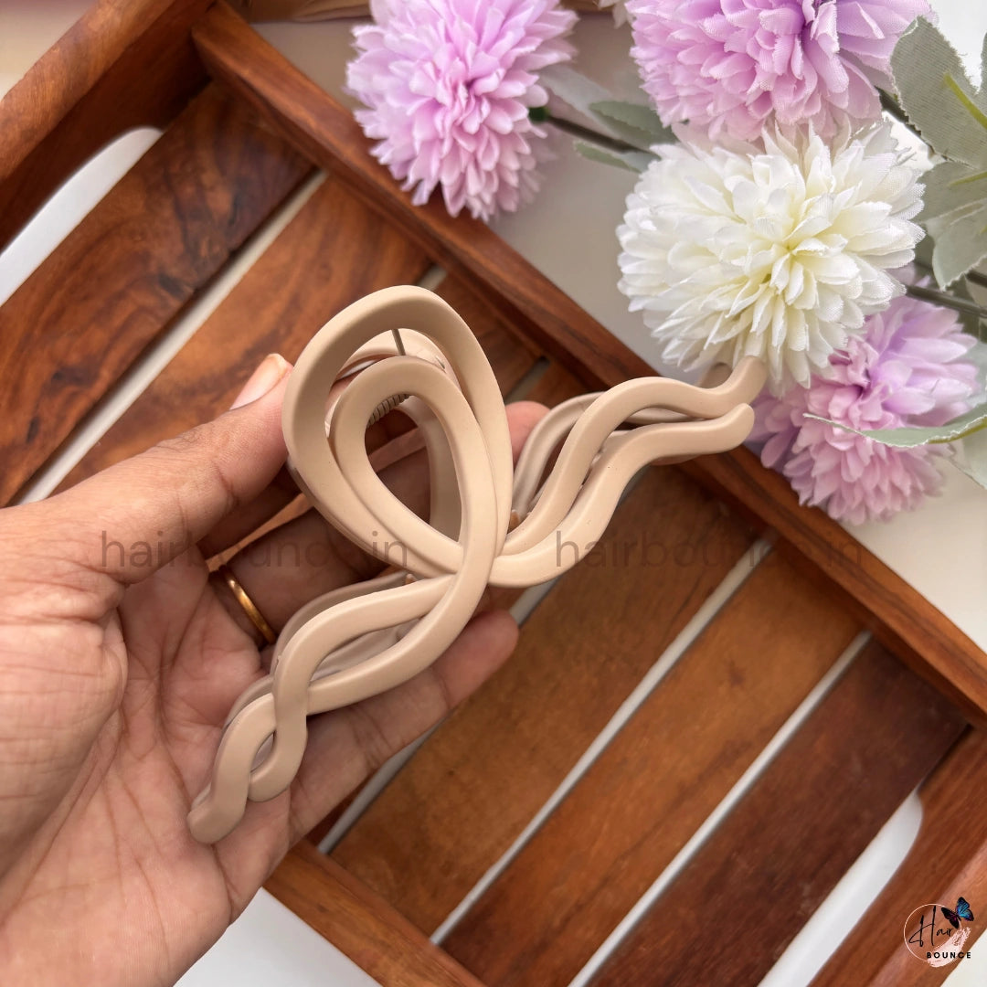 Matte Ribbon Twist Hair Claw – Extra Large