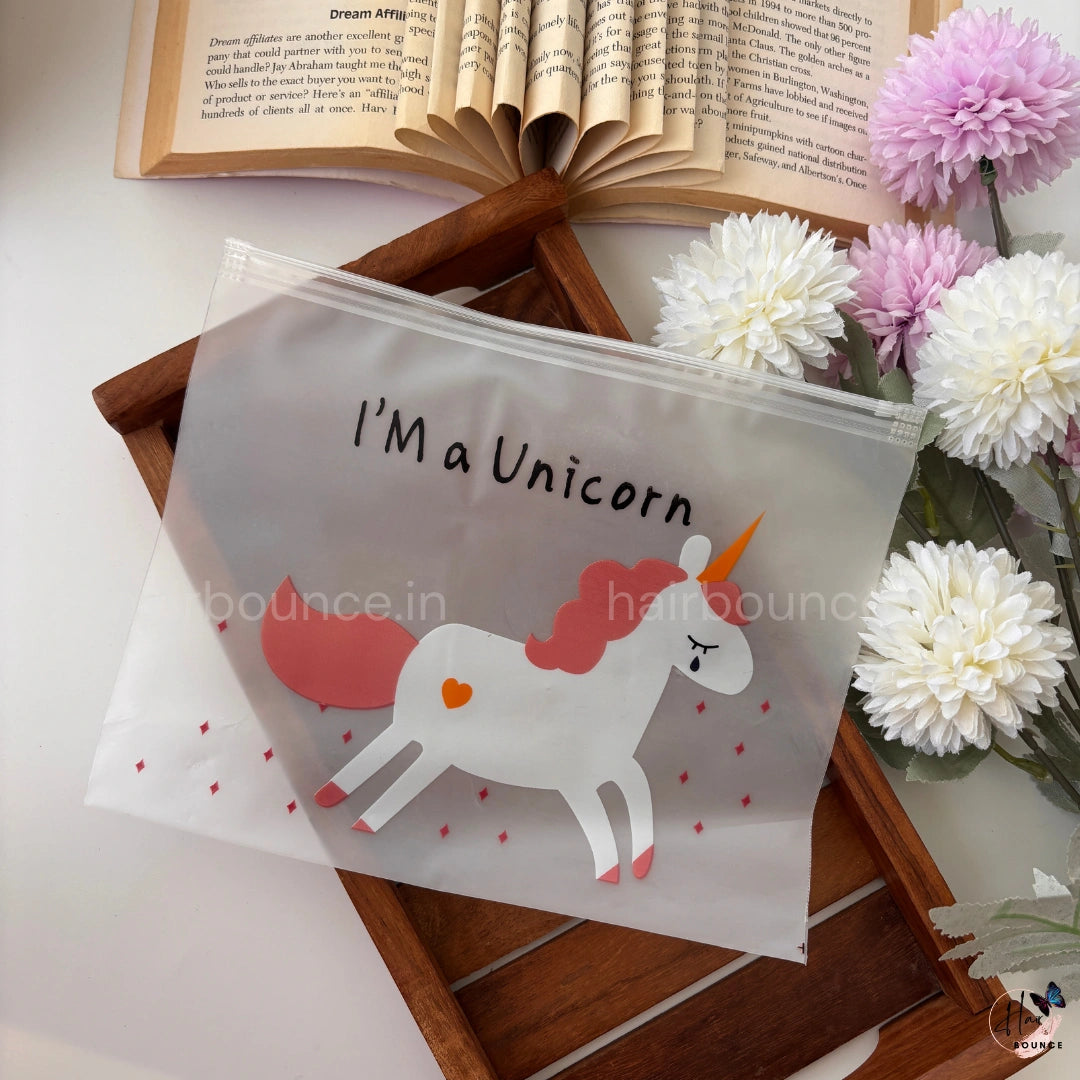 Cute Cartoon Zip Lock Storage Pouch – Waterproof Multipurpose Organizer