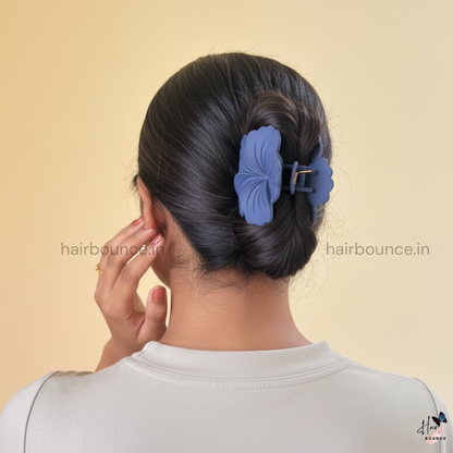 Colourful Matte Finish Hibiscus Hair Claw – Large