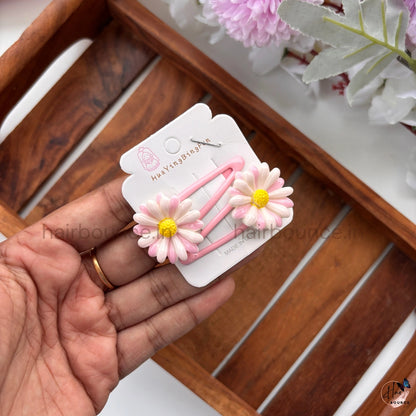 Bloom Daisy Snap Hair Clips – Pack of 2