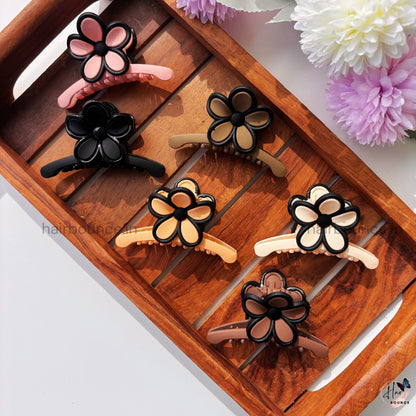 Matte Loop Flower Hair Claw – Medium