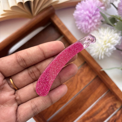 Sparkling Glitter Lock Banana Clip - Medium