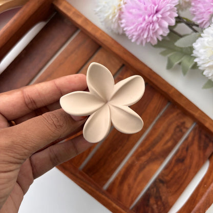 Colourful Matte Finish Flower Hair Claw - Medium