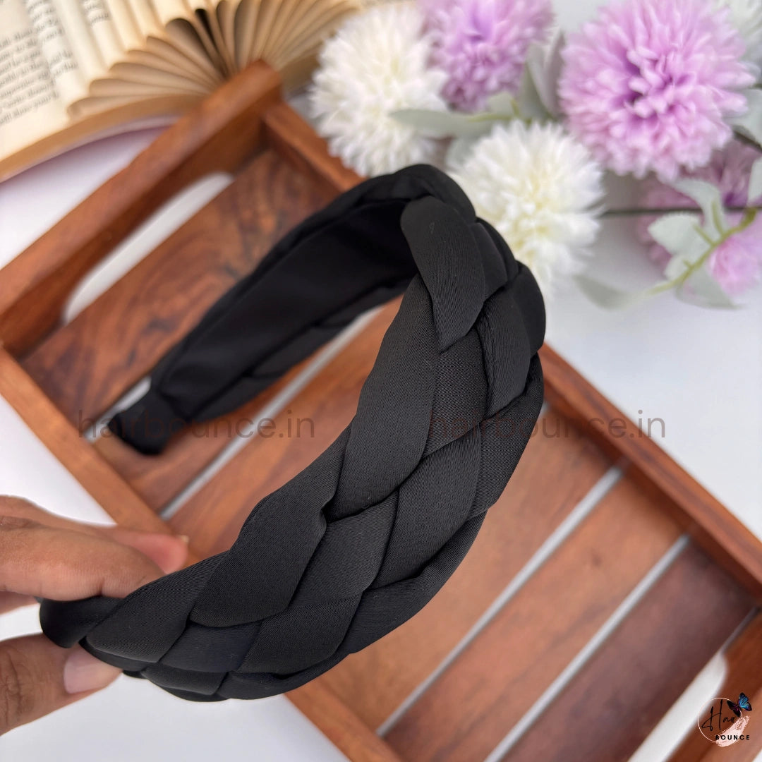 Royal Weave Braided Padded Headband for Women & Girls – Premium Wide Hair Band