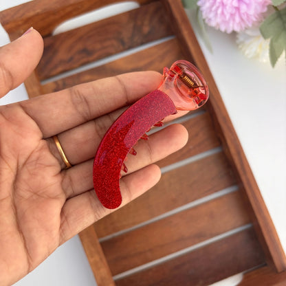 Sparkling Glitter Banana Clip - Medium