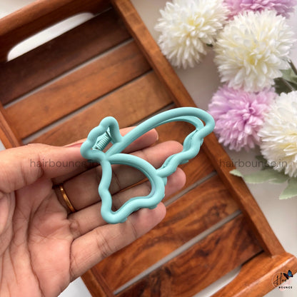 Colourful Butterfly Outline Hair Claw - Medium